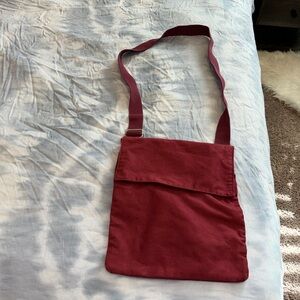 Burgundy Cloth Messenger Bag- Crossbody 
SOFTGREY